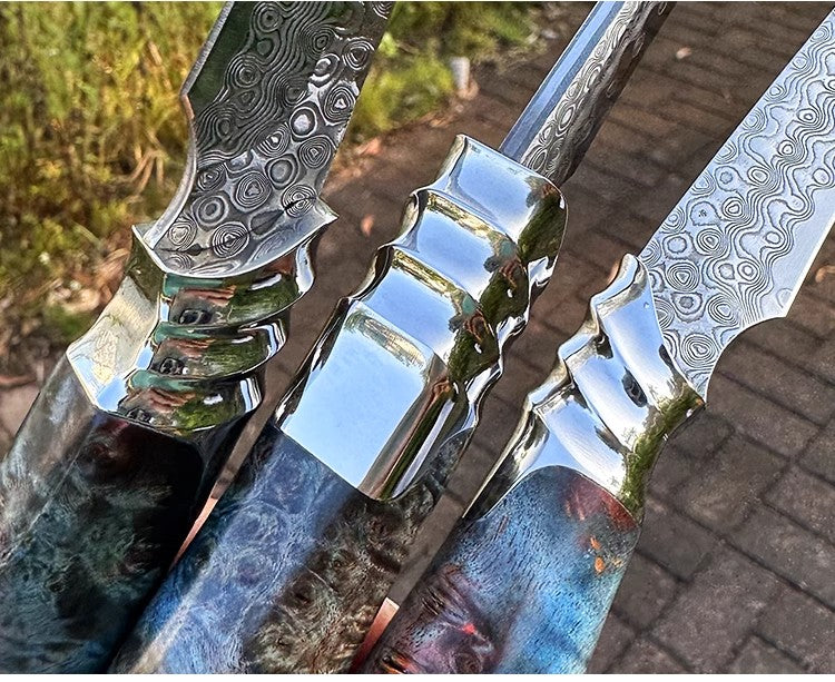Outdoor Knife | Damascus Steel | Suzaku