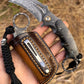 Damascus Steel Folding Knife -Violent Forest