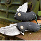 Folding Knife | Japanese VG10 Damascus steel | Demon Cow