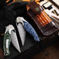Folding Knife | Damascus Steel | Flying Fish
