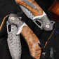 Damascus Steel Knife Outdoor Folding Knife- Flying Eagle