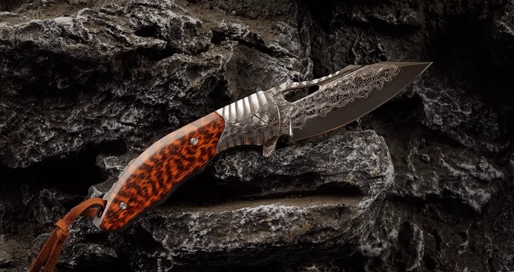 Damascus Steel Folding Knife Japanese VG10  Bigbill ll
