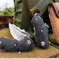 Folding Knife | Japanese VG10 Damascus steel | Demon Cow