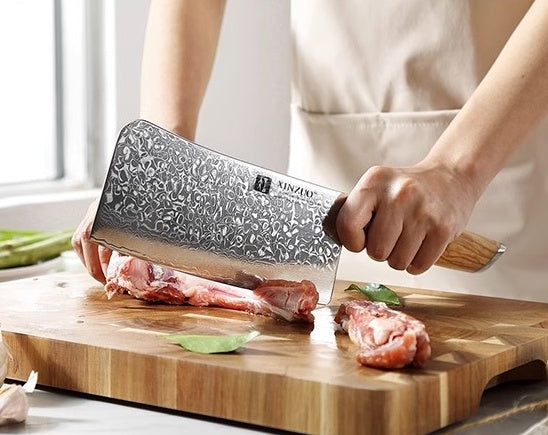 73 Layer Damascus Steel Knife Set with Olive Wood Handle