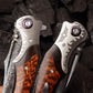 Damascus Handmade Folding Knife- Night Devil Knight