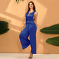 Jumpsuits Halter Floor-Length Chiffon Bridesmaid Dress