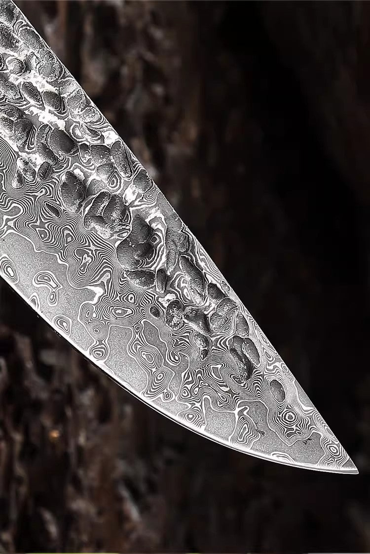 Portable Paring Knife Damascus Steel-Makino