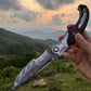 Damascus Handmade Folding Knife- Night Devil Knight