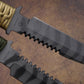 Outdoor Camping Knife | BTSS Series Paracord Tiger Stripe |ATS-34 Alloy Steel