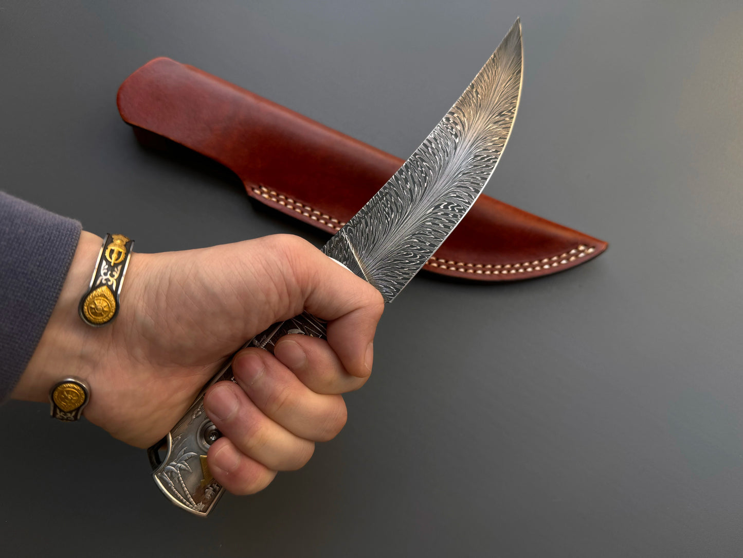 Egyptian Pharaoh Collection-level Damascus Knife