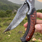 Damascus Handmade Folding Knife- Night Devil Knight