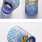 GOGLASSCUP Edo Kiriko Waves and Starry Sky Whiskey Glass GoGlassCup