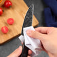 Damascus Paring Knife AUS-10 with Ebony Handle