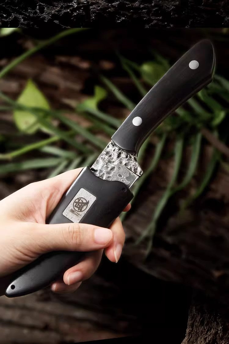 Portable Paring Knife Damascus Steel-Makino