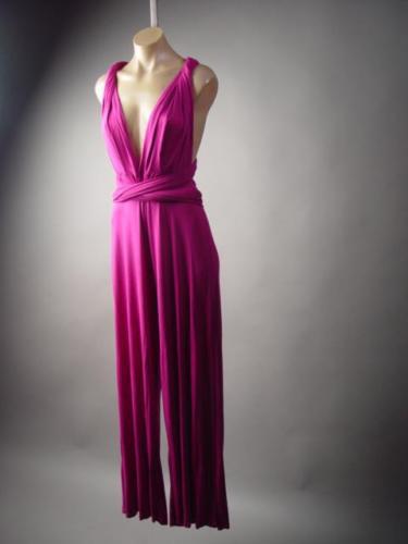 Jumpsuits Halter Floor-Length Chiffon Bridesmaid Dress
