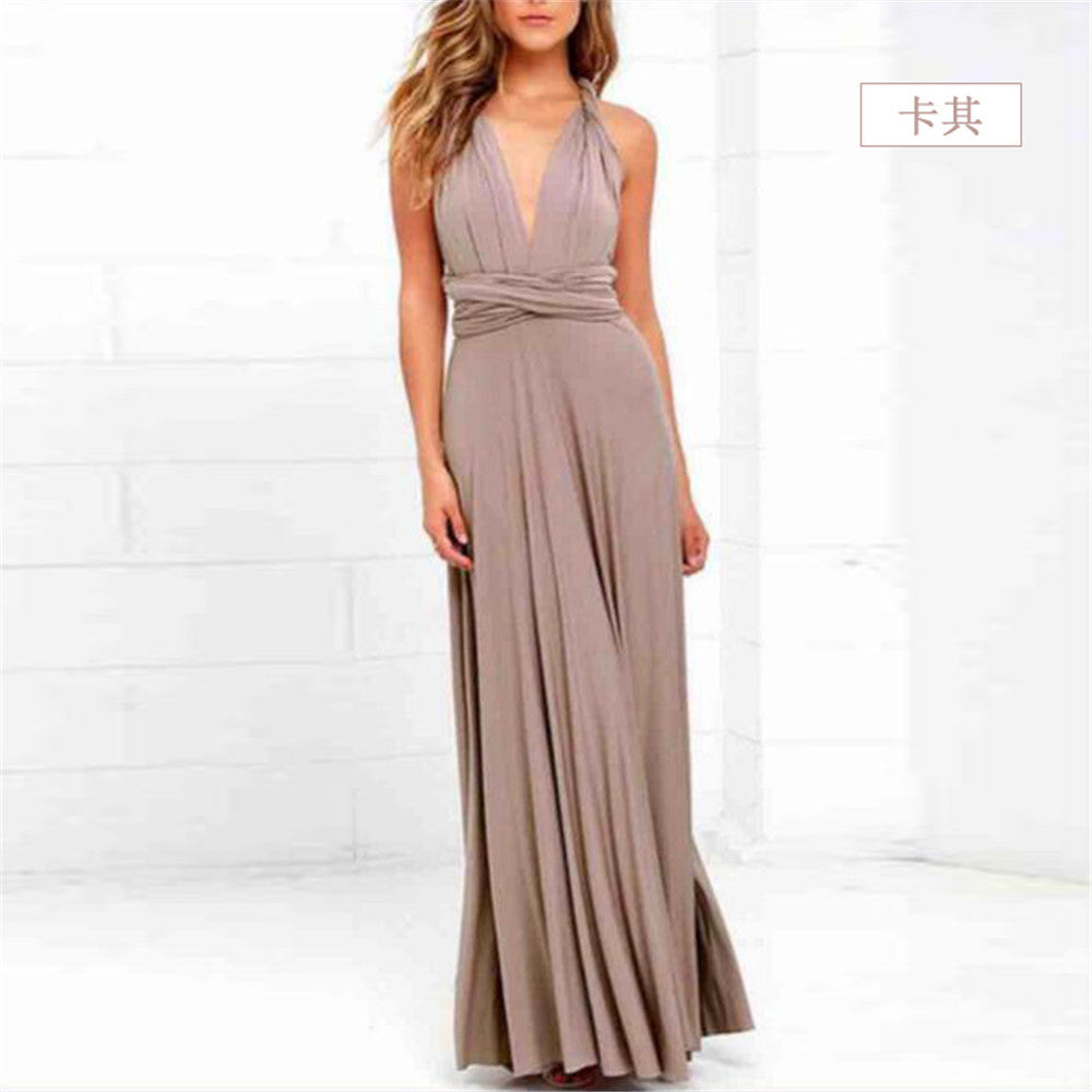 A-line Halter One Shoulder V-Neck Asymmetrical Cocktail Dress