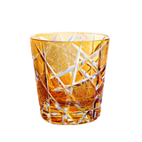 GoGlassCup Edo Kiriko Whiskey Glass Lightning with Wooden Box - Goglasscup