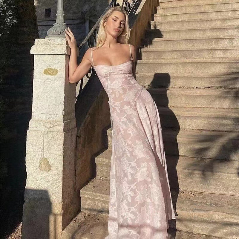 A-line Square Floor-Length Stretch Flora ln Bridesmaid Dress