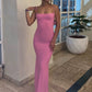 Solid Color High-Slit Bodycon Maxi Dress