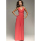 A-line One Shoulder V-Neck Halter Floor-Length Mesh Bridesmaid Dress
