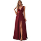 A-line V-Neck Floor-Length Chiffon Bridesmaid Dress