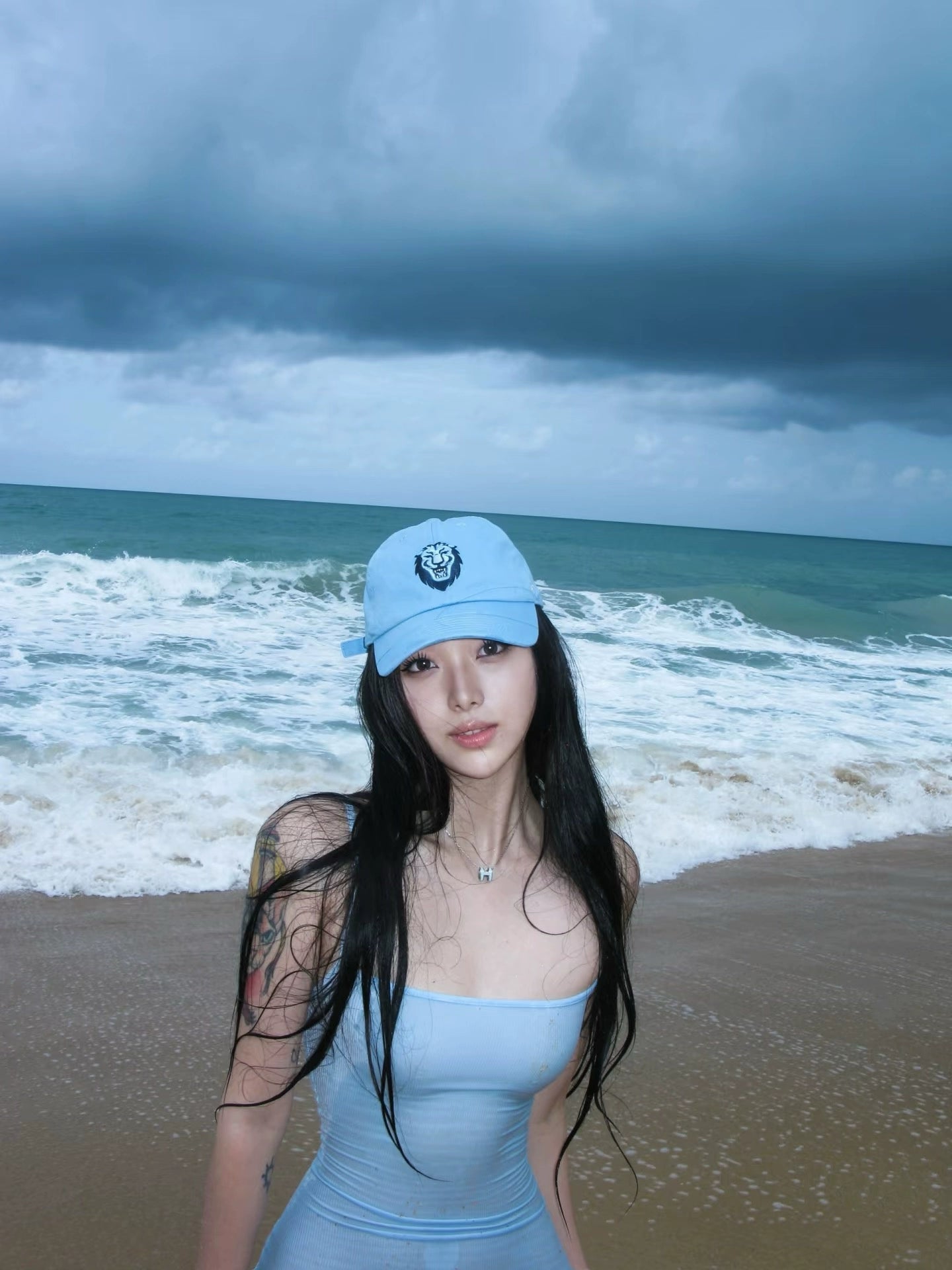 Solid Color High-Slit Bodycon Maxi Dress