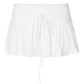 White Lace Top & Drawstring Shorts Set