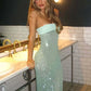 Sequin Bustier Gown for Resort Wear
