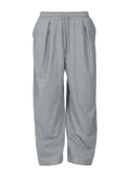 Street Print Pleated Gray Sweatpants