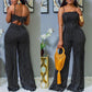 Jumpsuits Dots Scoop Floor-Length Chiffon Bridesmaid Dress