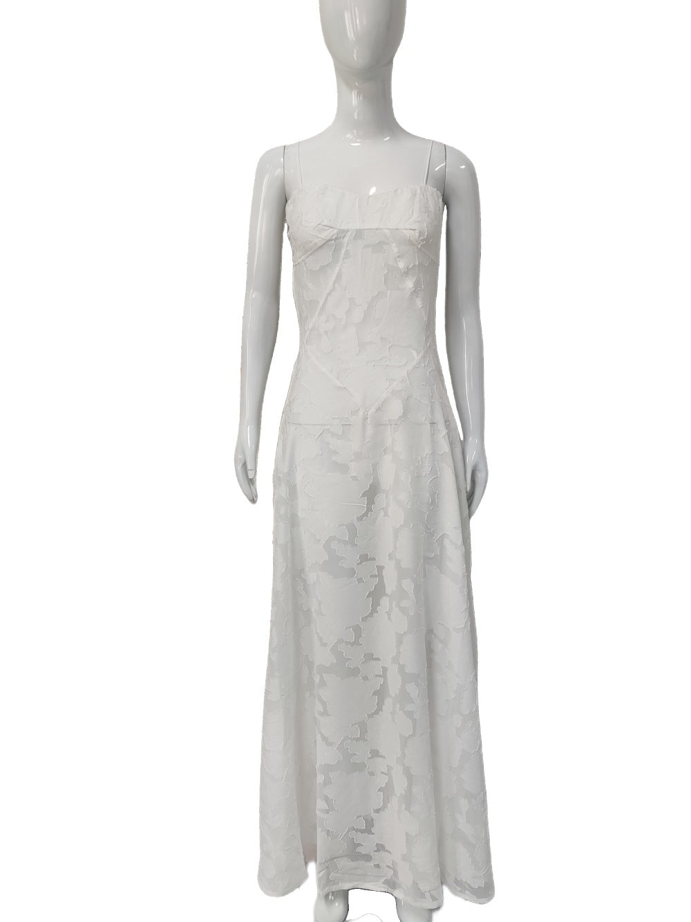 A-line Square Floor-Length Stretch Flora ln Bridesmaid Dress