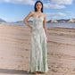 A-line Square Floor-Length Stretch Flora ln Bridesmaid Dress
