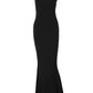 Solid Color High-Slit Bodycon Maxi Dress