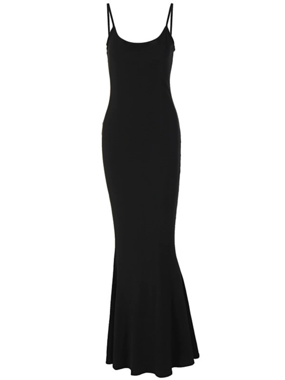 Solid Color High-Slit Bodycon Maxi Dress