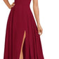 A-line Square Floor-Length Chiffon Bridesmaid Dress With Bow