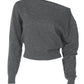 Modern Off-Shoulder Long Sleeve Knit Top