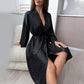 Black Long Women's Robe