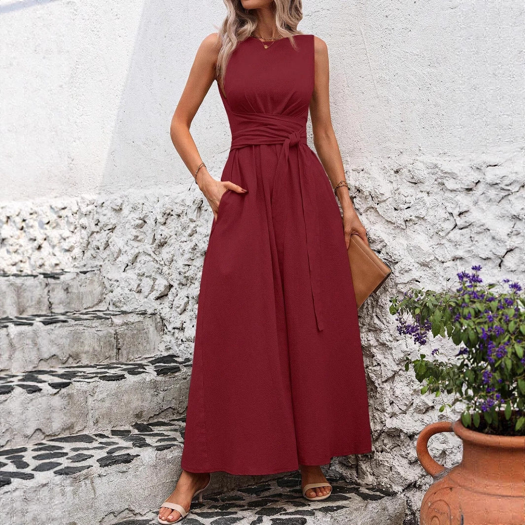 A-line Boat Neck Floor-Length Bridesmaid Dress With Ruffle