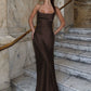 Sophisticated Satin Slip Gown with Low Back