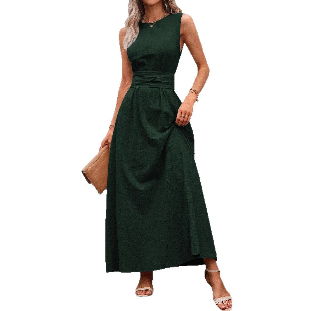 A-line Boat Neck Floor-Length Bridesmaid Dress With Ruffle