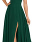 A-line Square Floor-Length Chiffon Bridesmaid Dress With Bow