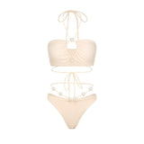 Pearl Halter Neck Vacation Bikini