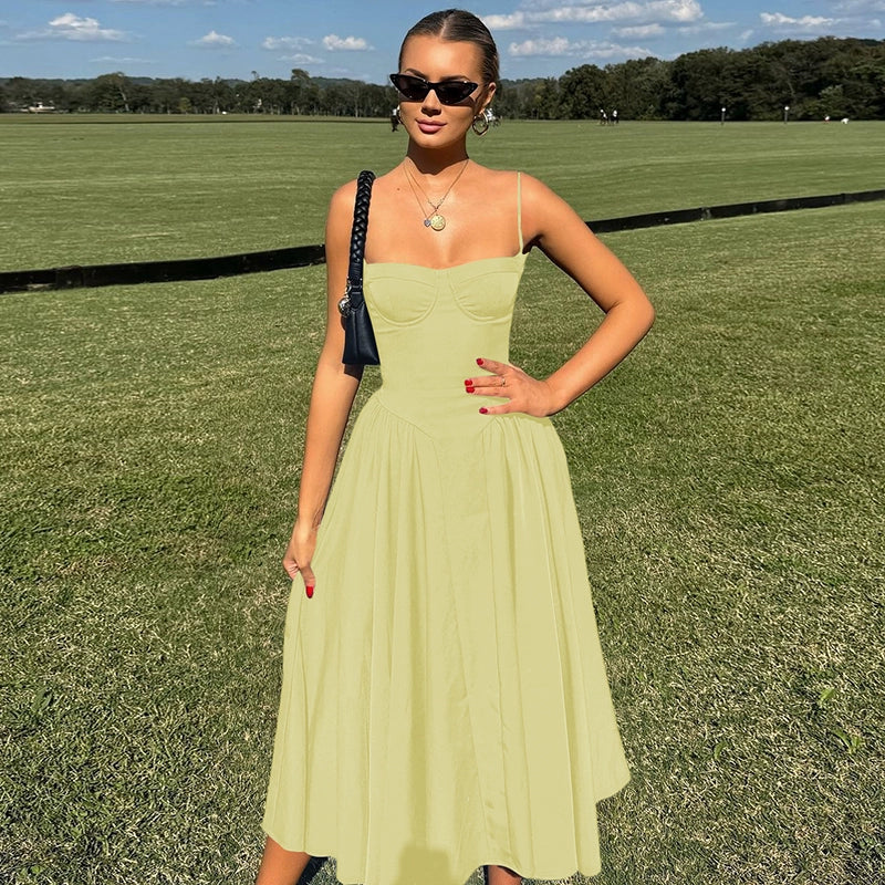 Vintage French Midi Slip Dress