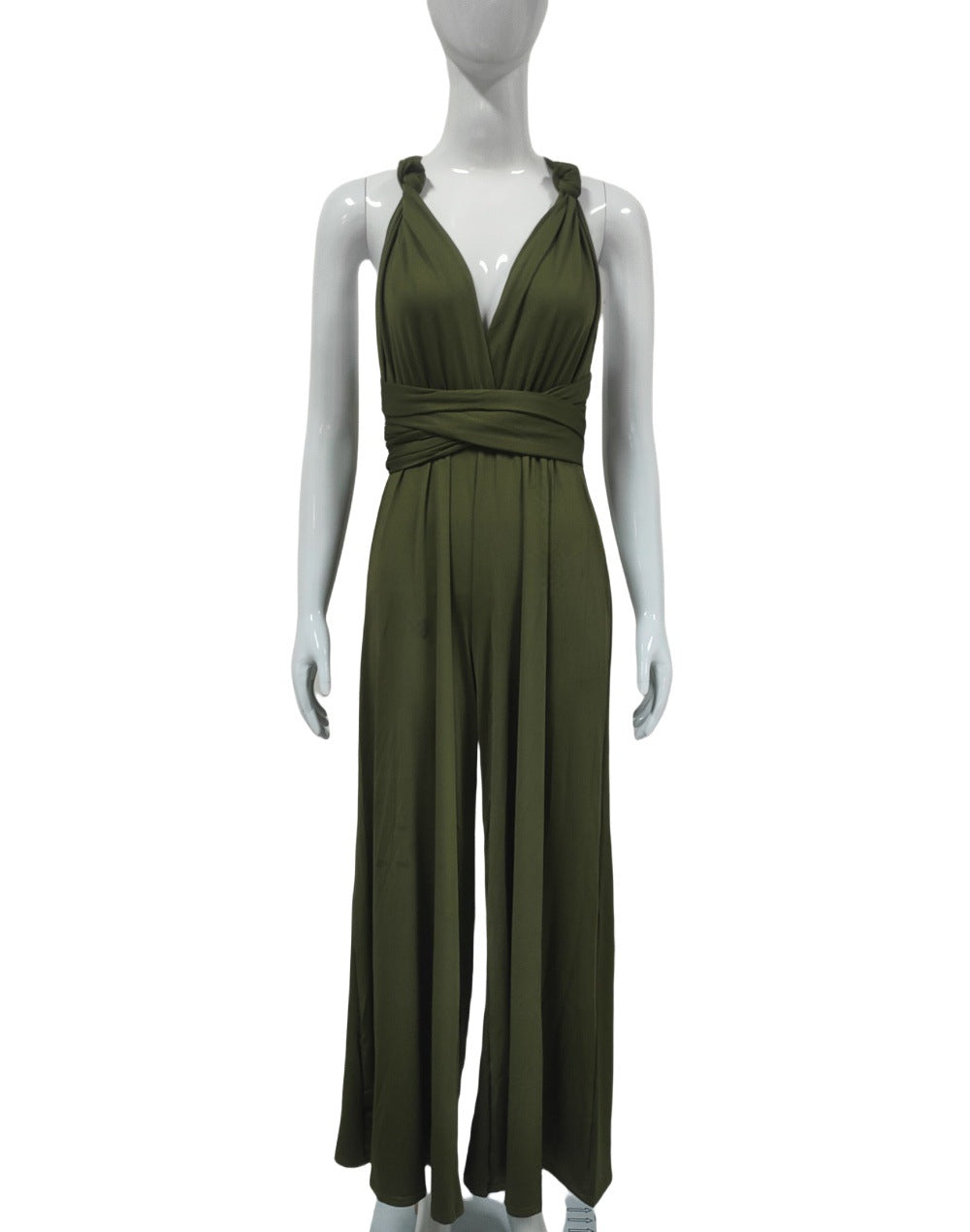 Jumpsuits Halter Floor-Length Chiffon Bridesmaid Dress
