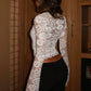 Lace & Mesh Long Sleeve Crop Top
