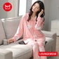 Winter Women's Pajamas Set Cotton Loungewear Female Sexy Orange Ladies Turn-down Collar Sleepwear Loose Long-sleeve Pajama