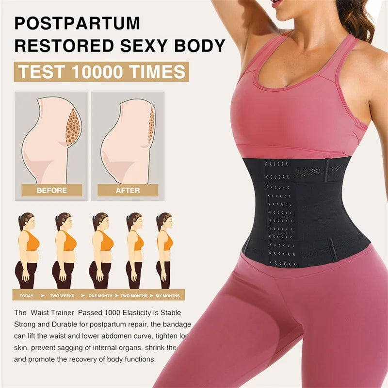 3-Piece Waist Trainer Corset Women Binders Shapers Tummy Wrap Body Shapewear Slimming Belt Flat Belly Workout Girdle New