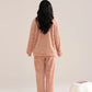 Winter Flannel Warm Women's Pajamas Set Pink Zipper Long-sleeves Sleepwear Thicken Coral Fleece Loungewear Female Pajamas