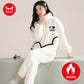 Winter Zipper Women Pajamas Set Flannel Warm Sleepwear Thicken Soft Coral Fleece Loungewear Cute Cartoon Bear Girl Pyjamas