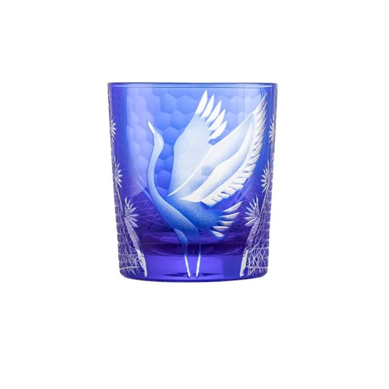 KAGAMI Edo Kiriko Whiskey Glass Crane